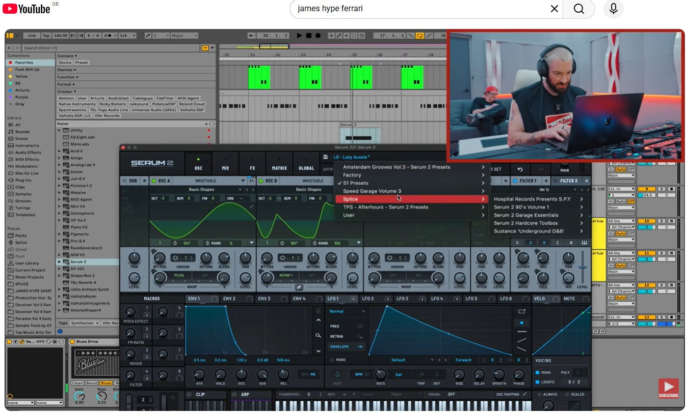 James Hype using Phantvm presets